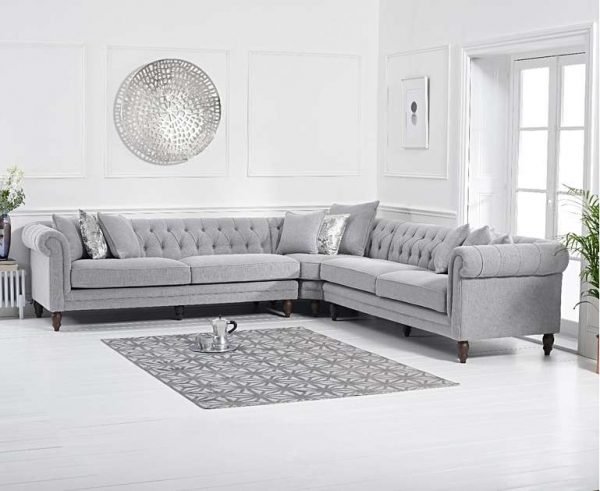 lauren grey linen 2 2 corner sofa   pt30233 wr1