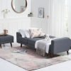 leslie grey linen sofa bed   pt32979 wr3