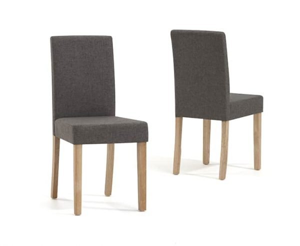maiya brown tweed weave dining chairs pair   pt31244 1