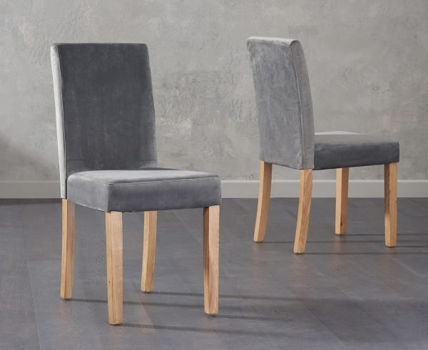 maiya plush grey dining chairs   pt32820 1  1