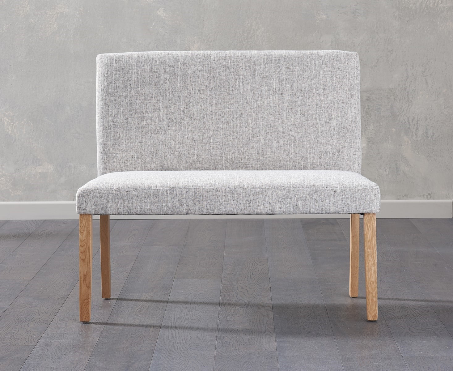 Maiya Small Grey Bench With Back Only Oak Furniture
