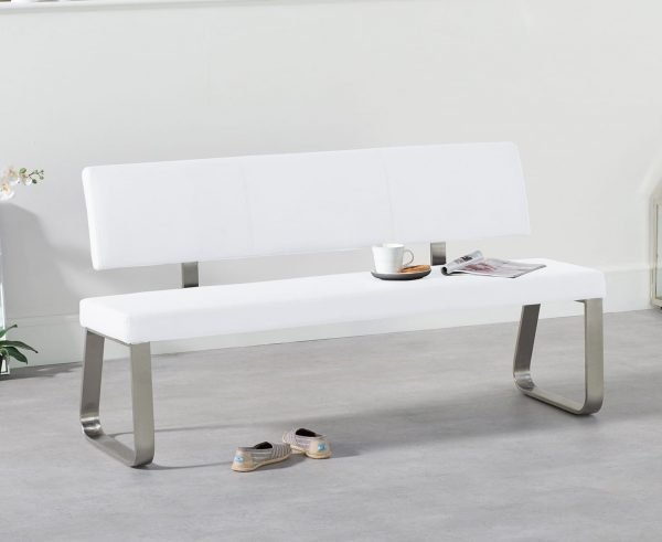 malibu large white bench with back   pt32670 2  1