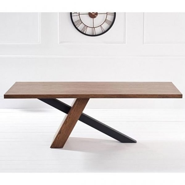montana 225cm oak black metal leg dining table   pt31882 wr1 2