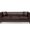 montrose 3 seater brown leather sofa   pt28013 4