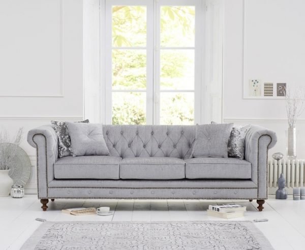 montrose 3 seater grey fabric sofa   pt28011 2