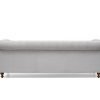 montrose 3 seater grey fabric sofa   pt28011 back