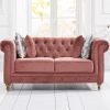 montrose blush plush 2 seater sofa   pt30361 hr1