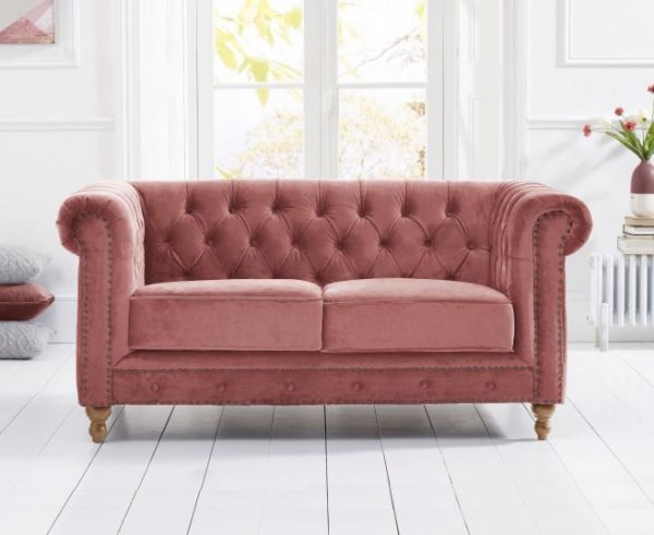 montrose blush plush 2 seater sofa   pt30361 hr2