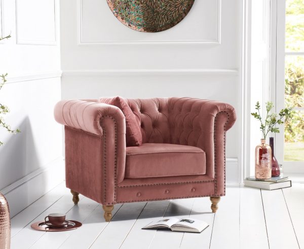 montrose blush plush armchair   pt30360 hr1