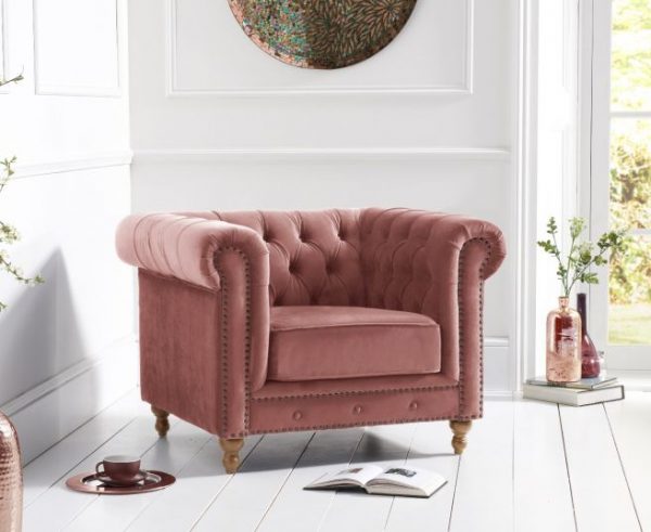 montrose blush plush armchair   pt30360 hr2