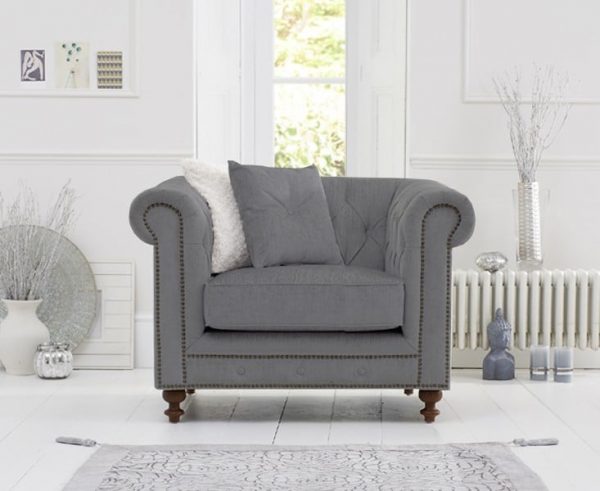 montrose grey linen fabric arm chair   pt32150