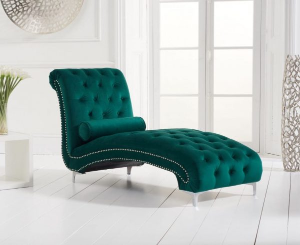 new england   green velvet   chaise   pt32285 wr