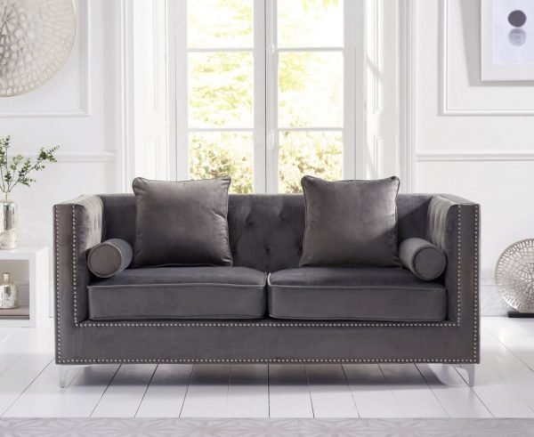 new england   grey velvet   3 seater sofa   pt32292 wr2