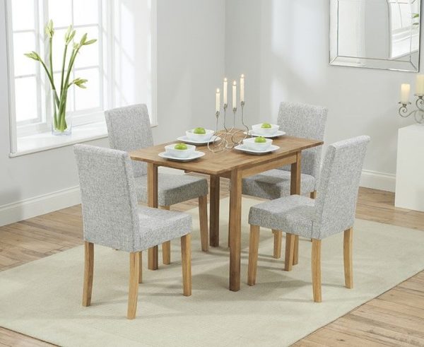 promo rectangular ext. table 4 maiya grey dining chairs pair   pt30042 pt31243