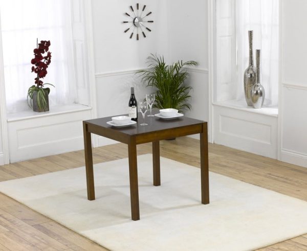 Marbella 80cm Dark Solid Oak Dining Table