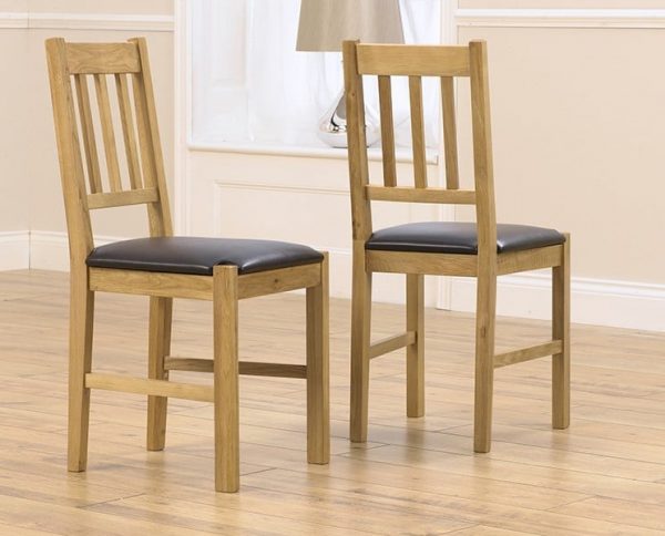pt30050   promo   solid oak dining chair with black pu seat and slatted chair back pairs   black 1