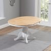 pt31124   elstree   solid hardwood painted 100cm extending dining table oak white a  1