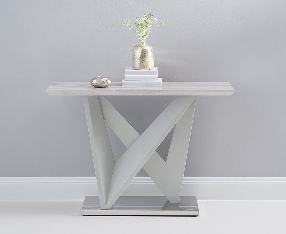 light grey console table