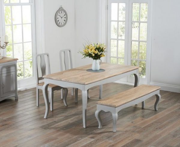 sienna grey dining table with chairs and benches 3