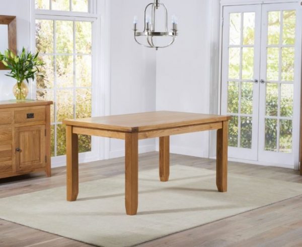 york 140cm oak dining table   rl14t 1