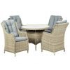 Royalcraft Wentworth 4 Seat High back Comfort Outdoor Dining Set