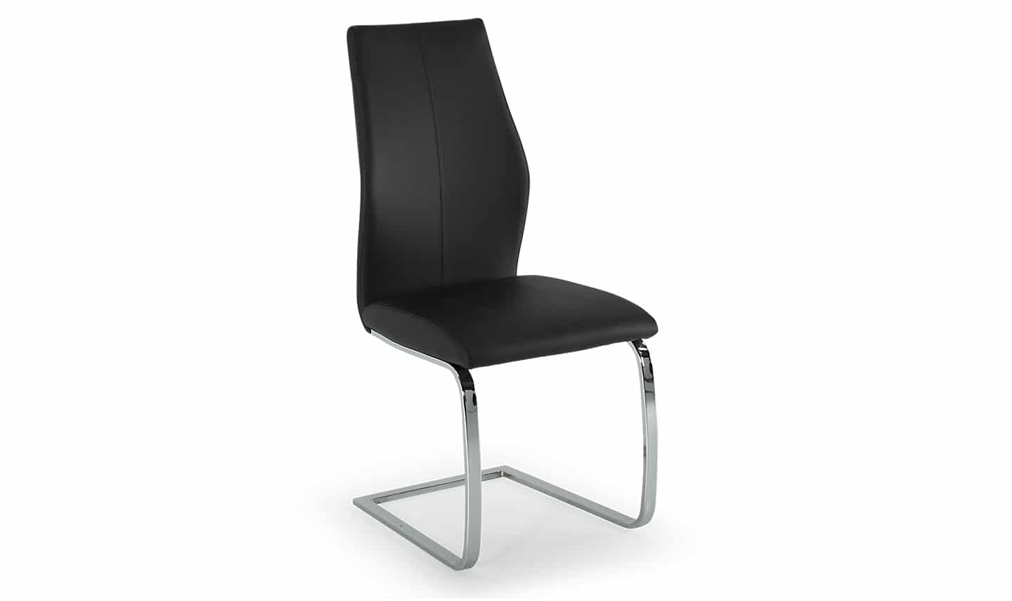 Elis Dining Chair Chrome Leg Black Only Oak Furniture