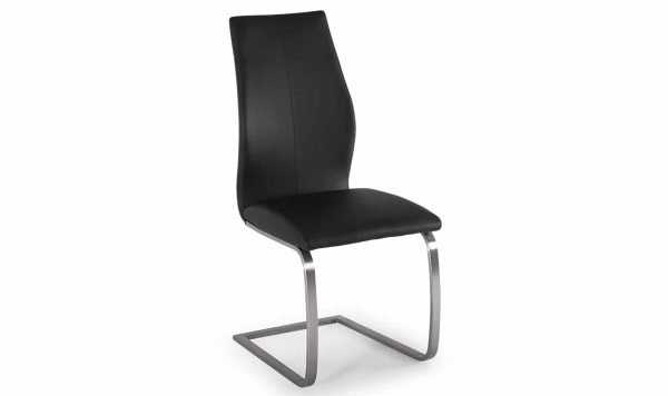 Irma Dining Chair - Brushed Steel Black