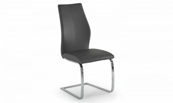 Elis Dining Chair - Chrome Leg Grey