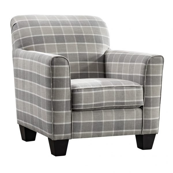 Braemar Accent Chair Beige Check Angle