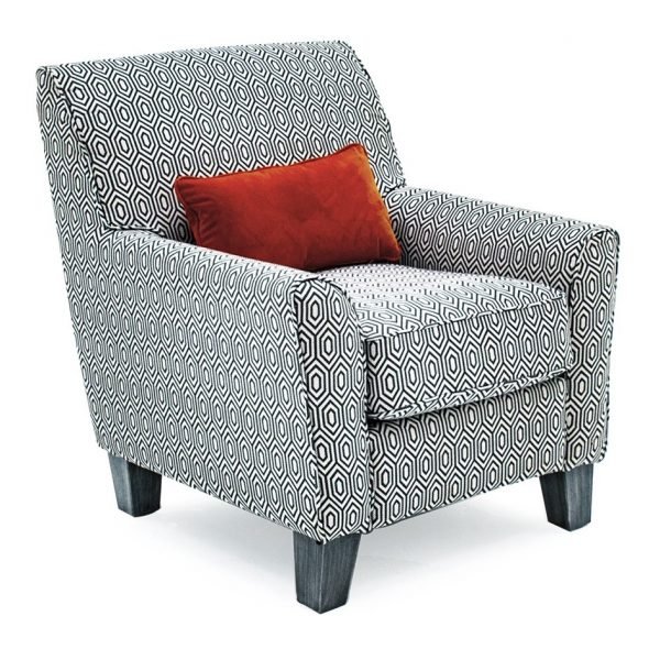 Cantrell Accent Chair Graphite Angle