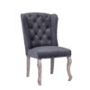 Dark Grey Dining Chair with Studded Detail & Knocker