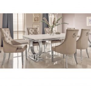 200cm marble deals dining table