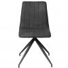 Isaac Dining Chair Charcal PU Front