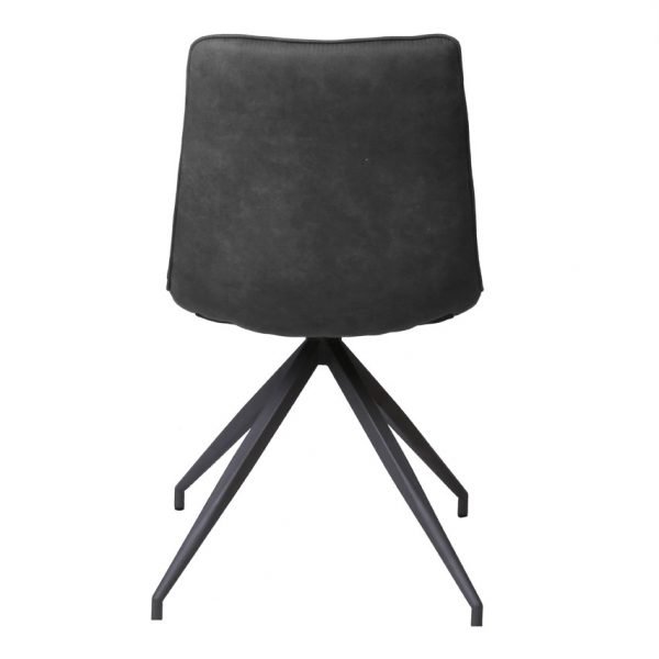 Isaac Dining Chair Charcoal PU Back