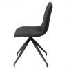 Isaac Dining Chair Charcoal PU Side