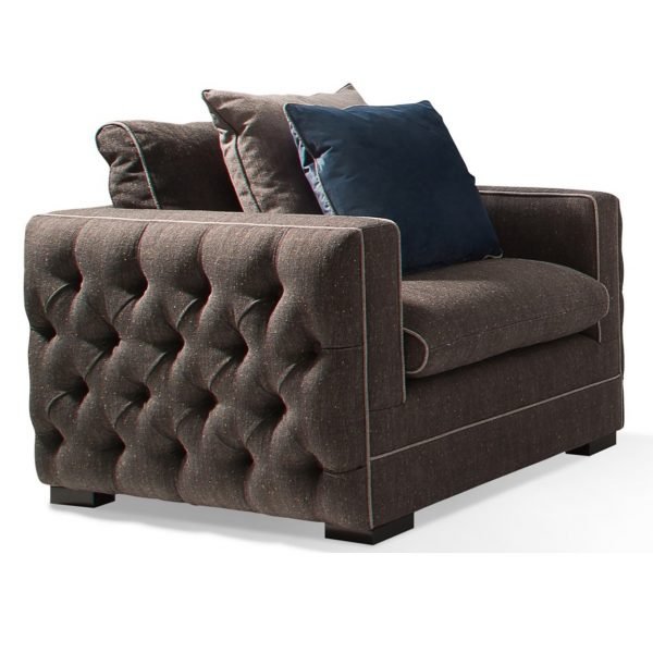 Ivy 1 Seater Accent- Charcoal