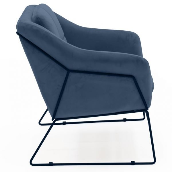 Klaus Accent Chair Blue Side