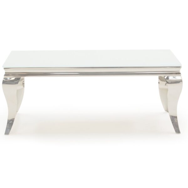 Louis Coffee Table - White 1100mm