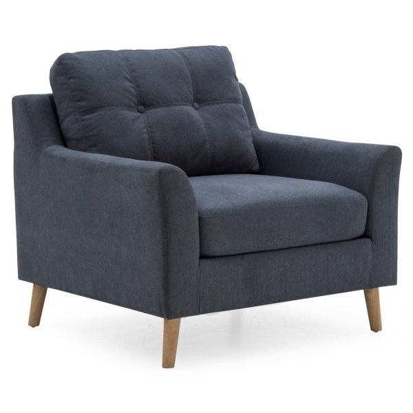 Olten 1 Seater Charcoal Angle