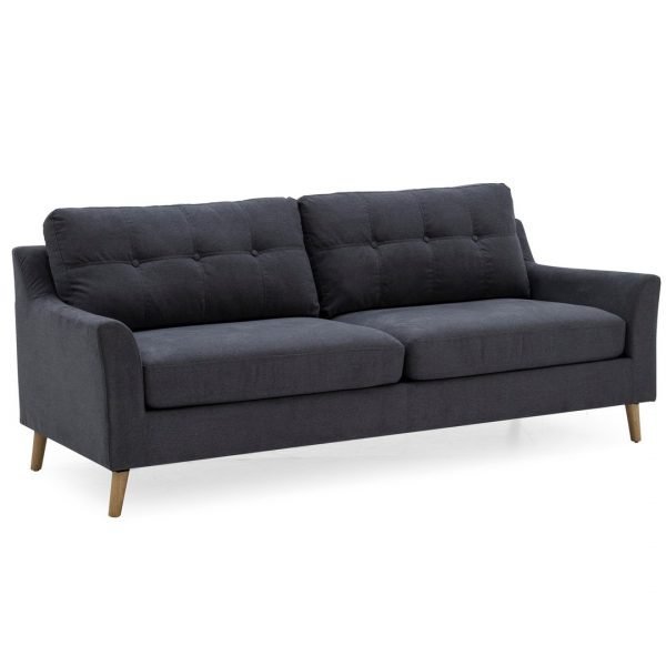 Olten 3 Seater Charcoal Angle