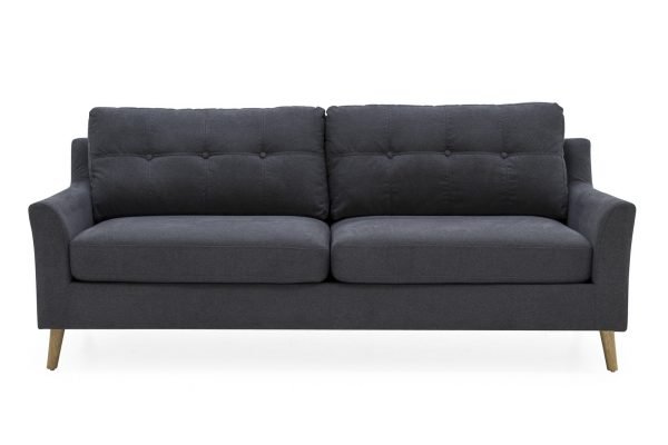 Olten 3 Seater Charcoal Straight