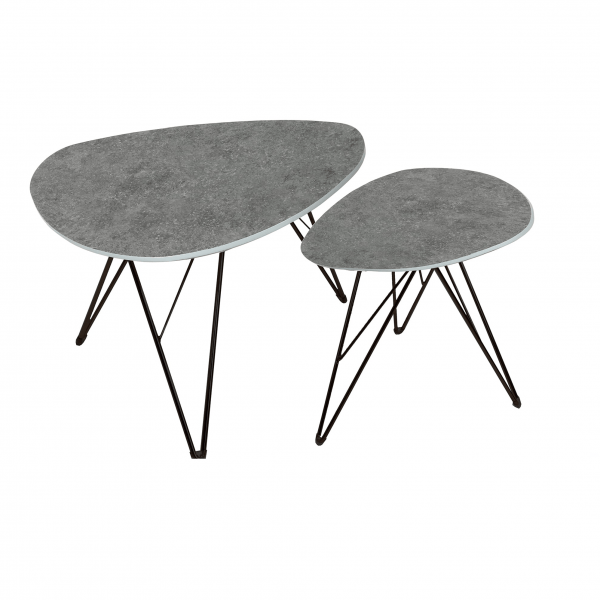 Otto Lamp Table Triangle – Grey Concrete Dark