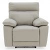 Positano 1 Seater Electric Recliner Light Grey Staight