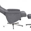 Rayna Recliner with Footstool Grey Side Reclined