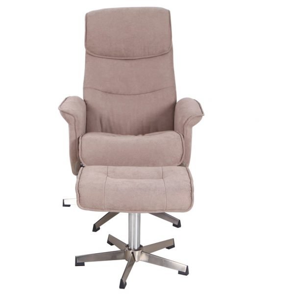 Rayna Recliner with Footstool Sand Straight