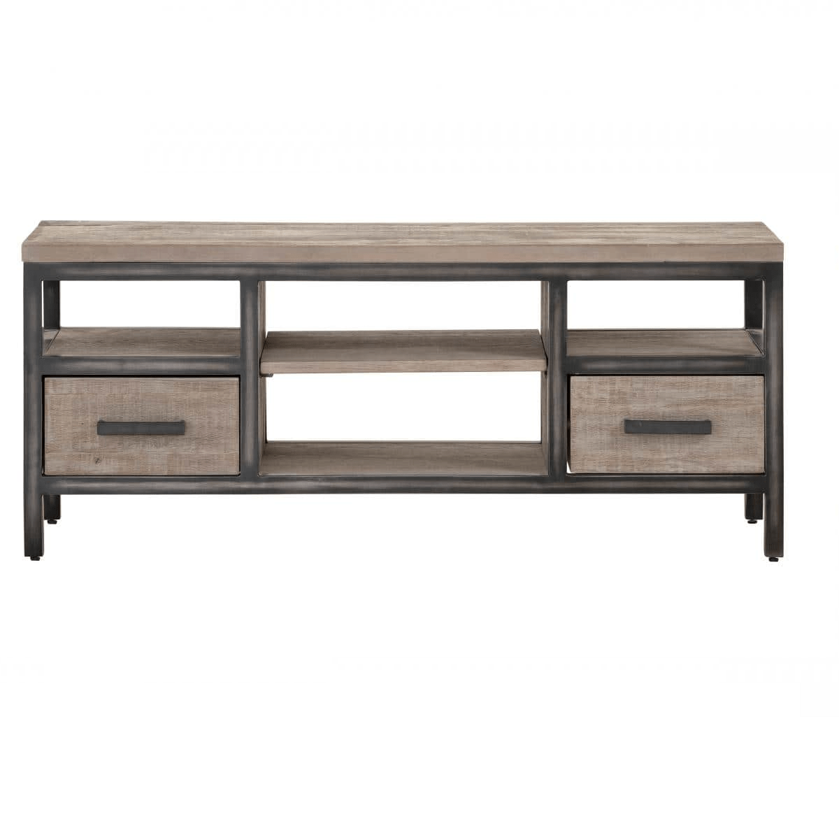 Small TV Unit Rustic Only Oak Furniture