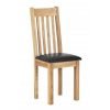 Pine Dining Chair with Bi-cast leather seat