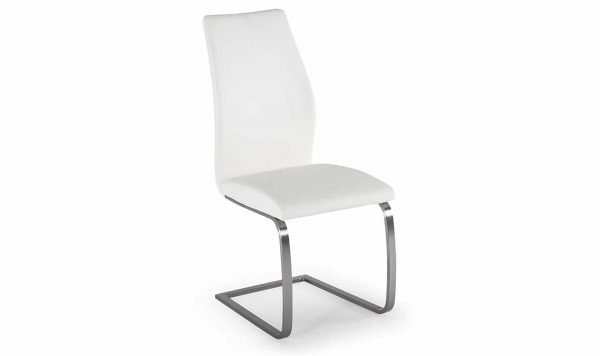 Irma Dining Chair - Brushed Steel White