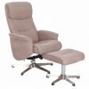 Rayna 1 Seater Recliner with Footstool - Sand