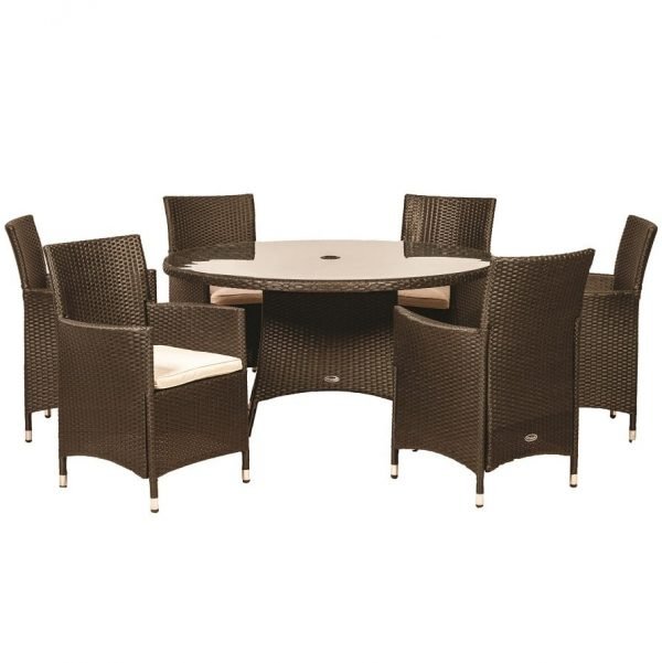 Royalcraft Cannes 6 Seat Round Carver Dining Set